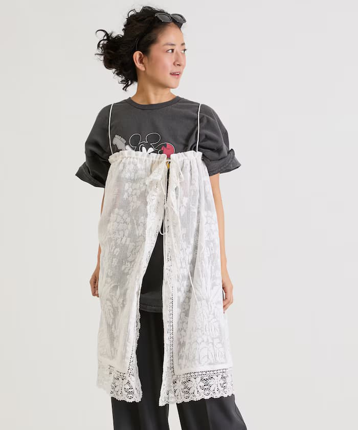 2WAY 蕾絲吊帶洋裝 & 蕾絲堆疊裙子