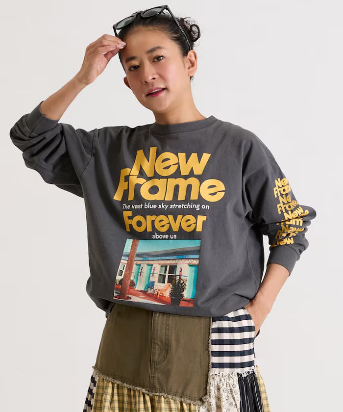 原創照片印花長袖上衣