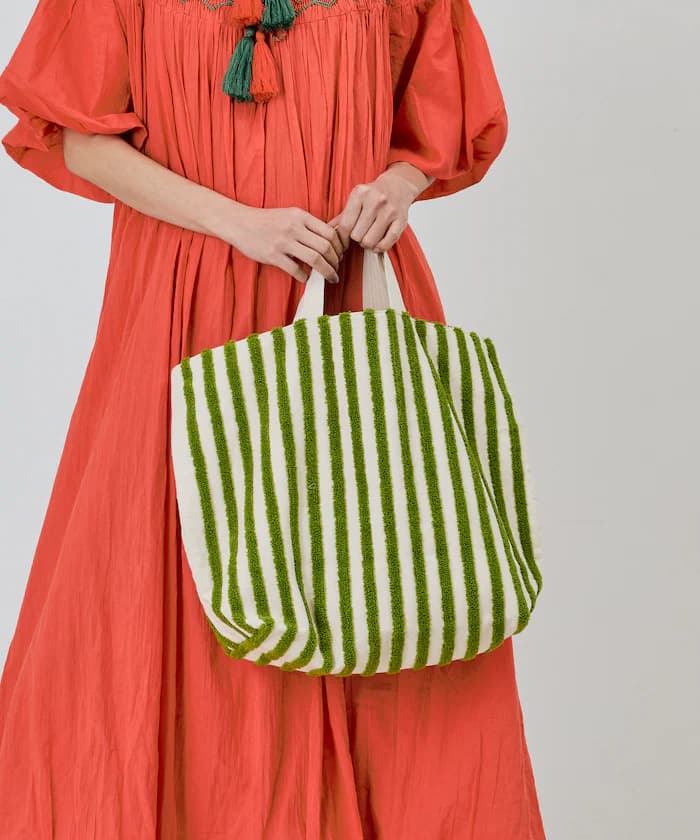 條紋環圈托特包