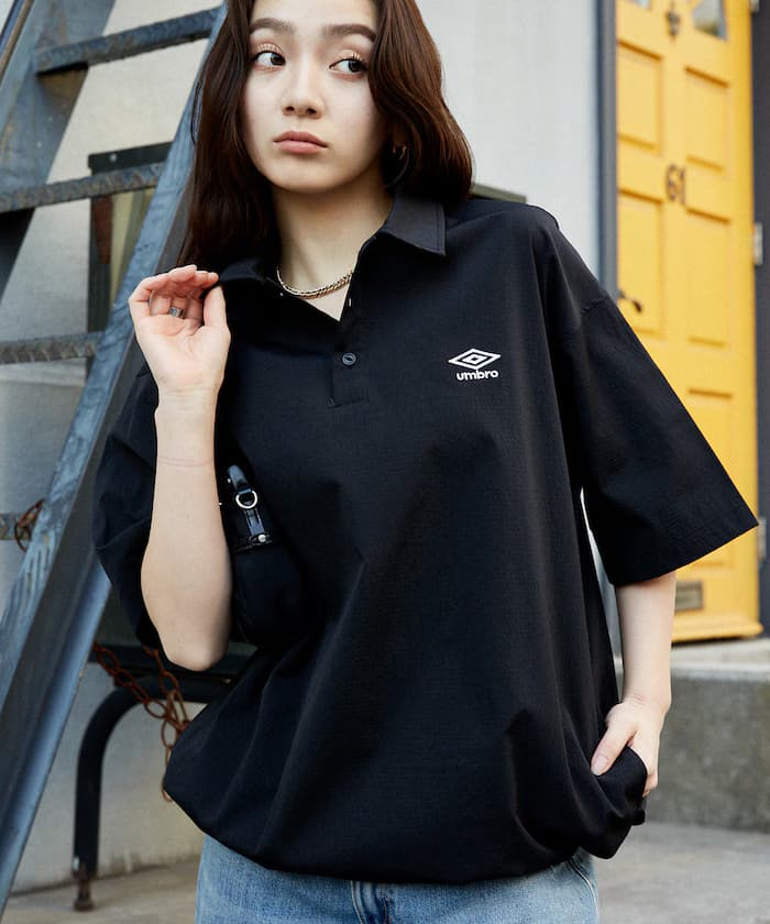 ＜機能性素材＞別注 ワンポイント ロゴ 套頭衫 襯衫 限定展開