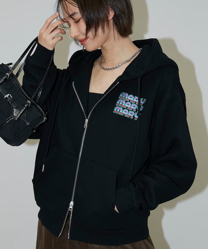 マリマリマリー×PUBLUX かなめvsレイジ 印花拉鏈衛衣連帽衫/裏起毛 【限定展開】