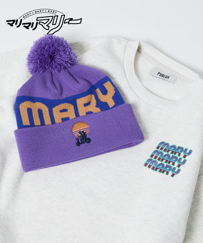 マリマリマリー×PUBLUX END CREDIT刺繡毛帽【限定展開】