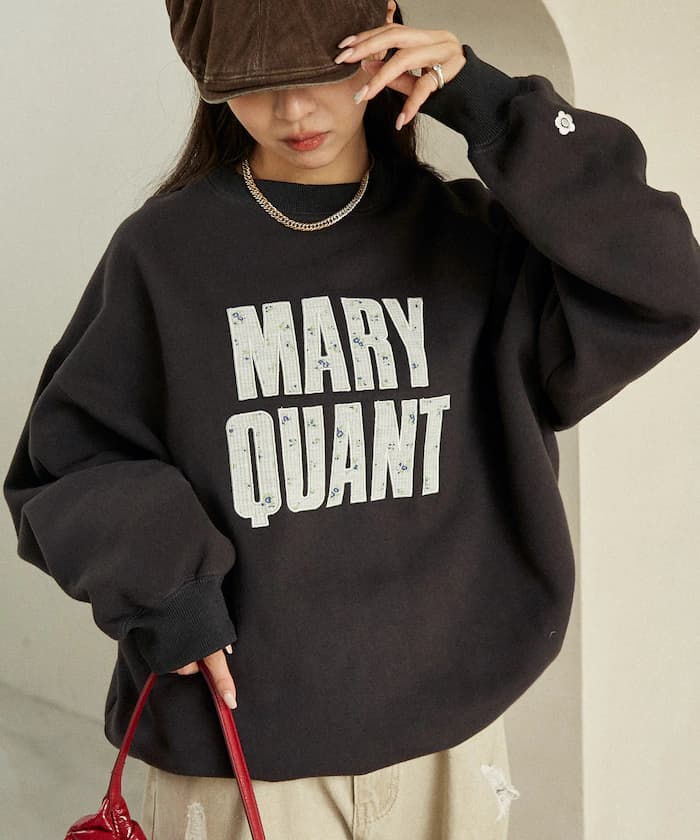 MARY QUANT×PUBLUX 花朵華夫格紋標誌衛衣 限定展開