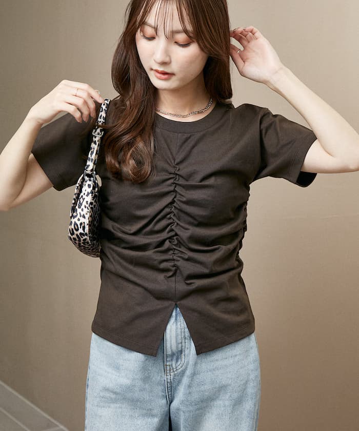 腰部打褶T恤 限定展開