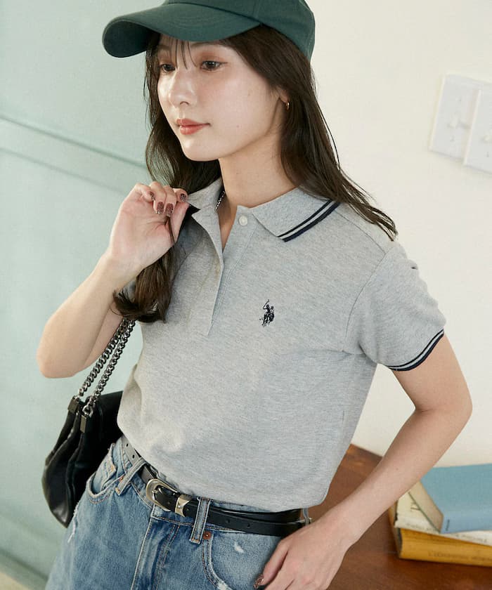 別注線條單點刺繡Polo衫 限定展開