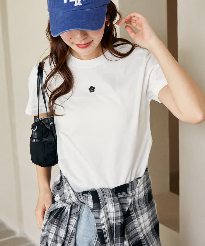 MARY QUANT × PUBLUX 限定款 一點刺繡Logo T恤