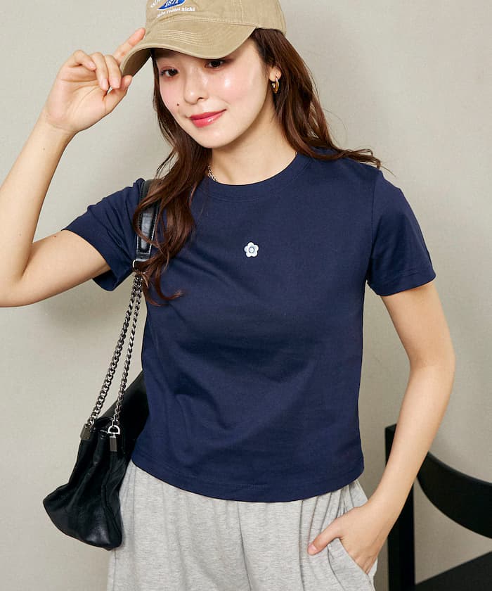 MARY QUANT × PUBLUX 限定款 一點刺繡Logo T恤