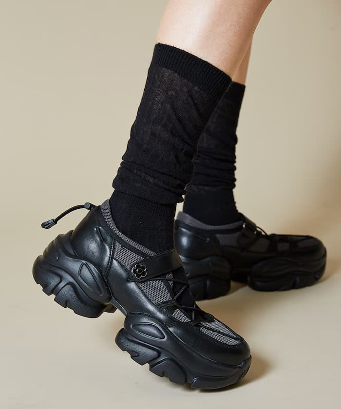 MARY QUANT×PUBLUX 十字繫帶芭蕾運動鞋/瑪麗珍運動鞋[23.0-24.5cm] 限定展開