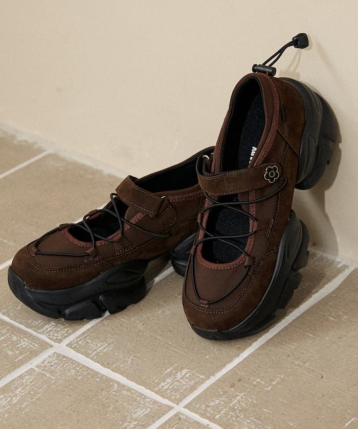 MARY QUANT×PUBLUX 十字繫帶芭蕾運動鞋/瑪麗珍運動鞋[23.0-24.5cm] 限定展開