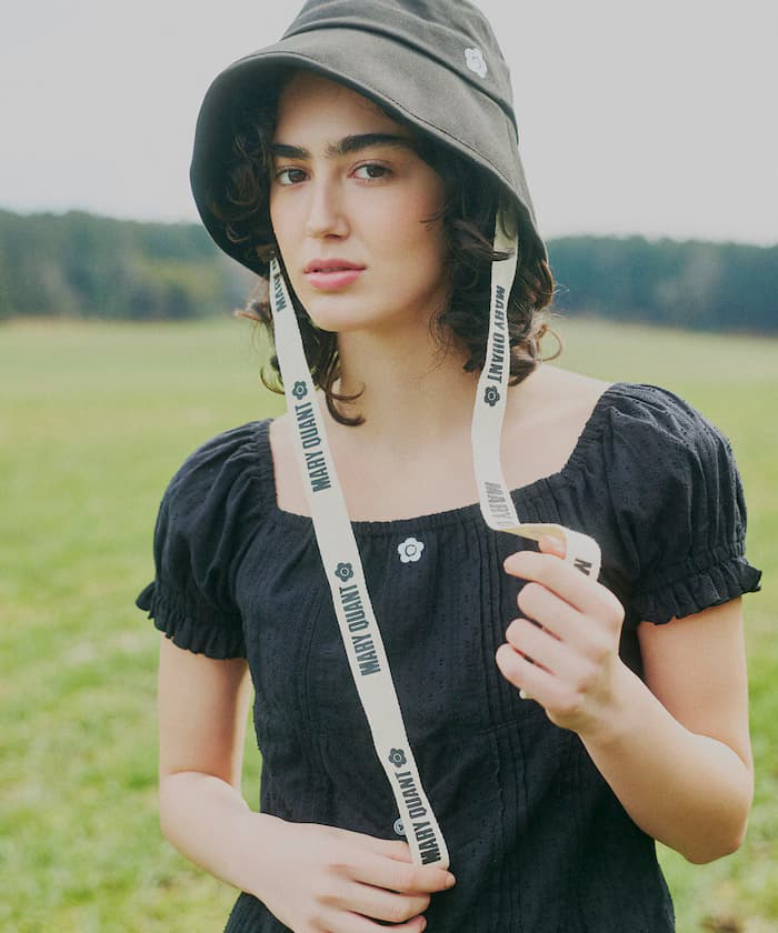 MARY QUANT×PUBLUX 刺繡小徽章水桶帽 限定展開款