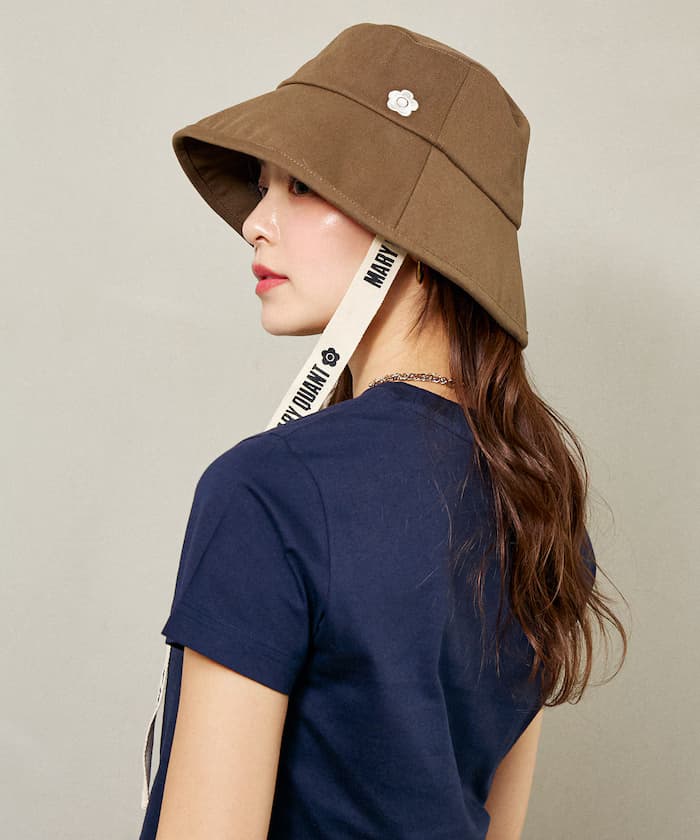 MARY QUANT×PUBLUX 刺繡小徽章水桶帽 限定展開款