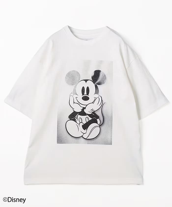 MICKEY MOUSE 正面印花 半袖 T恤 / JT261C41