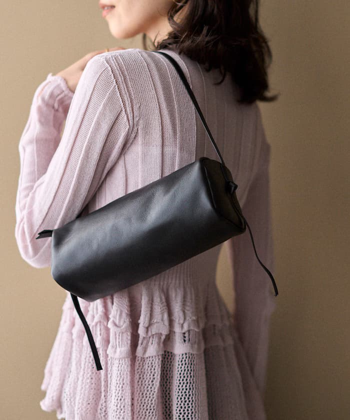 牛革撥水皮革迷你波士頓包包