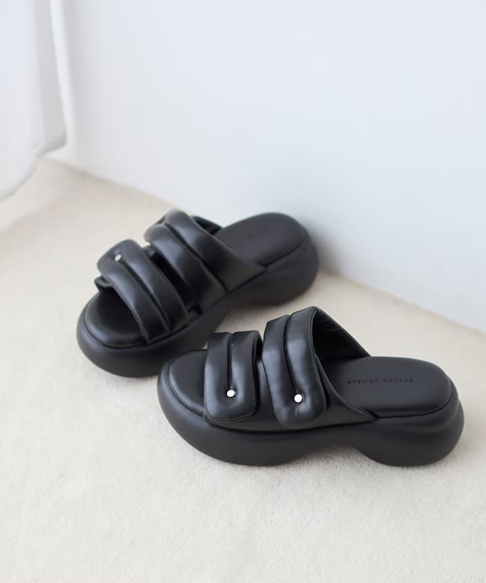 PUFFY 魔鬼氈厚底涼鞋 / 5cm鞋底 (22.5cm～24.5cm尺寸展開)